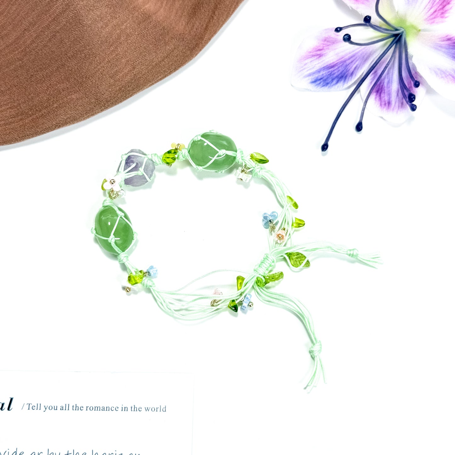 🍩[NEW][Finished]Synthetic Crystal Wreath Braided Bracelet