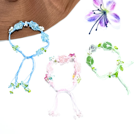 🍩[NEW][Finished]Synthetic Crystal Wreath Braided Bracelet