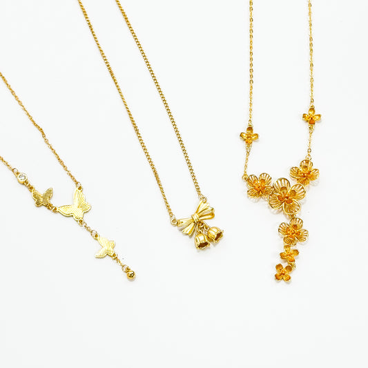 🍩[NEW][Finished]Exquisite Yellow Pendant Necklaces