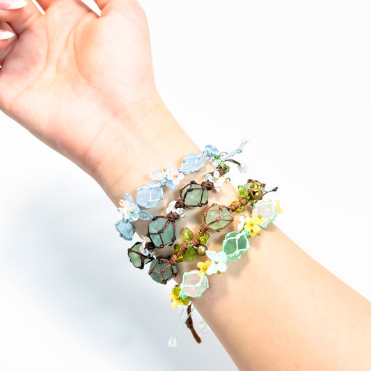 🍩[NEW][Finished]Synthetic Crystal Wreath Braided Bracelet